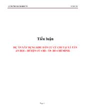 Tiểu luận Dự án xây dựng khu dân cư củ chi tại xã Tân An Hội – Huyện Củ Chi – TP Hồ Chí Minh