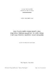 Bài toán biên dirichlet cho phương trình elliptic tuyến tính cấp hai trong không gian Holder
