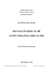 Bài toán ổn định các hệ tuyến tính lồi đa diện có trễ