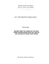 Đề tài Đổi mới công tác giảng dạy các học phần chuyên ngành theo học chế tín chỉ tại khoa kỹ thuật giao thông