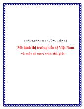 Đề tài Mô hình thị trường tiền tệ Việt Nam và một số nước trên thế giới