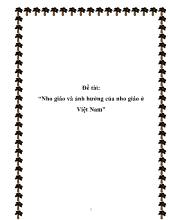 Đề tài Nho giáo và ảnh hưởng của nho giáo ở Việt Nam