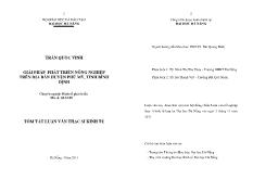 Giải pháp phát triển nông nghiệp trên địa bàn huyện Phù Mỹ, tỉnh Bình Định