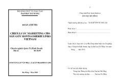 Luận văn Chiến lược marketing cho sân gôn montgomerie links Vietnam