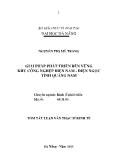 Luận văn Giải pháp phát triển bền vững khu công nghệp điện nam - Điện ngọc tỉnh Quảng Nam