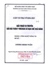 Luận văn Giải thuật di truyền giải toán P - Mediab có hạn chế khả năng