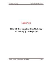 Luận văn Phân tích thực trạnghoạt động Marketing mix tại Công ty Tân Phạm Gia