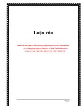 Luận văn Phân tích tình hình tài chính thông qua hệ thống báo cáo tài chính kế toán và các biện pháp nâng cao hiệu quả sử dụng vốn kinh doanh tại công ty xuất nhập khẩu thiết bị điện ảnh - Truyền hình