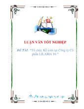 Luận văn Tổ chức kế toán tại công ty cổ phần Lilama 10