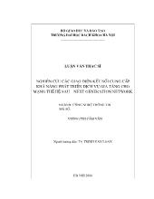 Nghiên cứu các giao diện kết nối cung cấp khả năng phát triển dịch vụ gia tăng cho mạng thế hệ sau – Next generation network