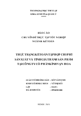 Thực trạng kế toán tập hợp chi phí sản xuất và tính giá thành sản phẩm tại công ty cổ phần kính Vạn Hoa