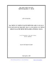 Đặc điểm lây nhiễm ở người nhiễm hiv/aids và sự quan tâm chăm sóc hỗ trợ, điều trị của cộng đồng tại phõng khám ngoại trö bệnh viện đa khoa tỉnh Bắc Giang