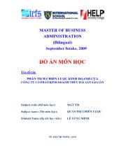 Đề tài Phân tích chiến lược kinh doanh của công ty cổ phần kinh doanh thủy hải sản Sài Gòn