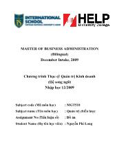 Đề tài Phân tích đánh giá chiến lược kinh doanh của Công ty cổ phần Khóa Minh Khai theo mô hình Delta và bản đồ chiến lược