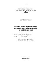 Luận án Tiểu thuyết về chiến tranh trong văn học Việt Nam sau 1975 - Những khuyng hướng và sự đổi mới nghệ thuật