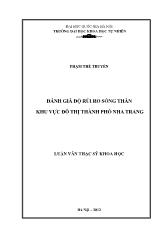 Luận văn Đánh giá độ rủi ro sóng thần khu vực đô thị thành phố Nha Trang