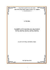 Luận văn Nghiên cứu đánh giá hạn hán vùng đồng bằng sông hồng