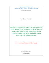 Luận văn Nghiên cứu một số đặc điểm cấu trúc rừng cây thấp trên núi cao vùng giáp ranh giữa vườn quốc gia bi doup - Núi bà, tỉnh lâm đồng và công ty trách nhiệm hữu hạn một thành viên lâm sản, tỉnh Khánh Hoà