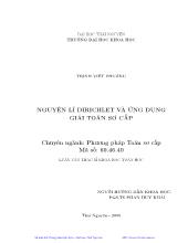 Luận văn Nguyên lí dirichlet và ứng dụng giải toán sơ cấp