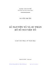 Luận văn Số nguyên tố và sự phân bố số nguyên tố