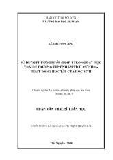 Luận văn Sử dụng phương pháp graph trong dạy học toán ở trường THPT nhằm tích cực hoá hoạt động học tập của học sinh