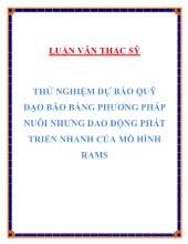 Luận văn Thử nghiệm dự báo quỹ đạo bão bằng phương pháp nuôi nhưng dao động phát triển nhanh của mô hình rams