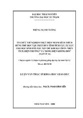 Luận văn Tổ chức thí nghiệm trực diện nhằm kích thích hứng thú học tập, phát huy tính tích cực, tự lực cho học sinh dân tộc nội trú khi dạy phần “điện tích, điện trường” và “dòng điện không đổi” (vật lý 11)