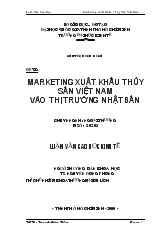 Marketing xuất khẩu thủy sản Việt Nam vào thị trường Nhật Bản