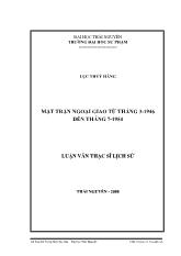 Mặt trận ngoại giao từ tháng 3 - 1946 đến tháng 7 - 1954