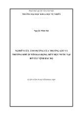 Nghiên cứu ảnh hưởng của trường gió và trường khí áp tới dao động, rút mực nước tại bờ tây vịnh Bắc Bộ
