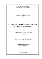 Yếu tố kỳ ảo trong tiểu thuyết Nguyễn Bình Phương