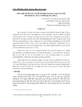 Dẫn liệu bước đầu về thành phần loài cá rạn san hô ven bờ đảo cồn cỏ tỉnh Quảng Trị