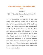 Loại tội phạm có hai hình thức lỗi