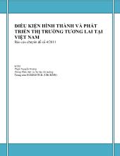 Luận văn Điều kiện hình thành và phát triển thị trường ương lai tại Việt Nam