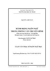 Luận văn Hành động ngôn ngữ trong phỏng vấn truyền hình