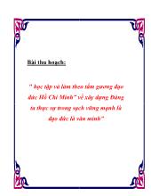 Bài thu hoạch: 