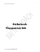 Bài thu hoach: Tổng quan máy tính