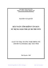 Bài toán tìm kiếm văn bản sử dụng giải thuật di truyền