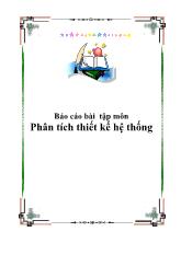 Báo cáo Bài tập môn Phân tích thiết kế hệ thống