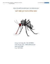 Báo cáo Môn học an ninh mạng - Kỹ thuật tấn công XSS