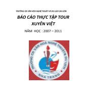 Báo cáo Thực tập tour xuyên việt năm học  2007 – 2011
