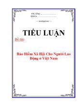 Bảo hiểm xã hội cho người lao động tại Việt Nam