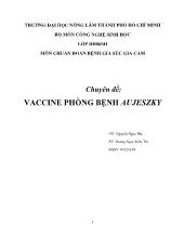 Chuyên đề Vaccine phòng bệnh aujeszky