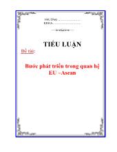 Đề tài Bước phát triển trong quan hệ EU – Asean