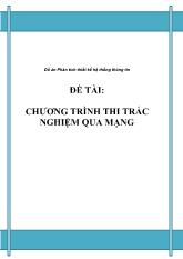 Đề tài Chương trình thi trắc nghiệm qua mạng