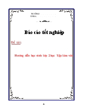 Đề tài Hướng dẫn học sinh lớp 2 học Tập làm văn