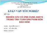 Đề tài Nghiên cứu và ứng dụng ansys trong tính toán sản phẩm nón bảo hiểm