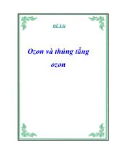 Đề tài Ozon và thủng tầng ozon