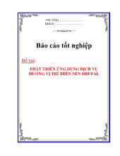 Đề tài Phát triển ứng dụng dịch vụ hướng vị trí trên nền drupal