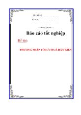 Đề tài Phương pháp tối ưu hoá đàn kiến